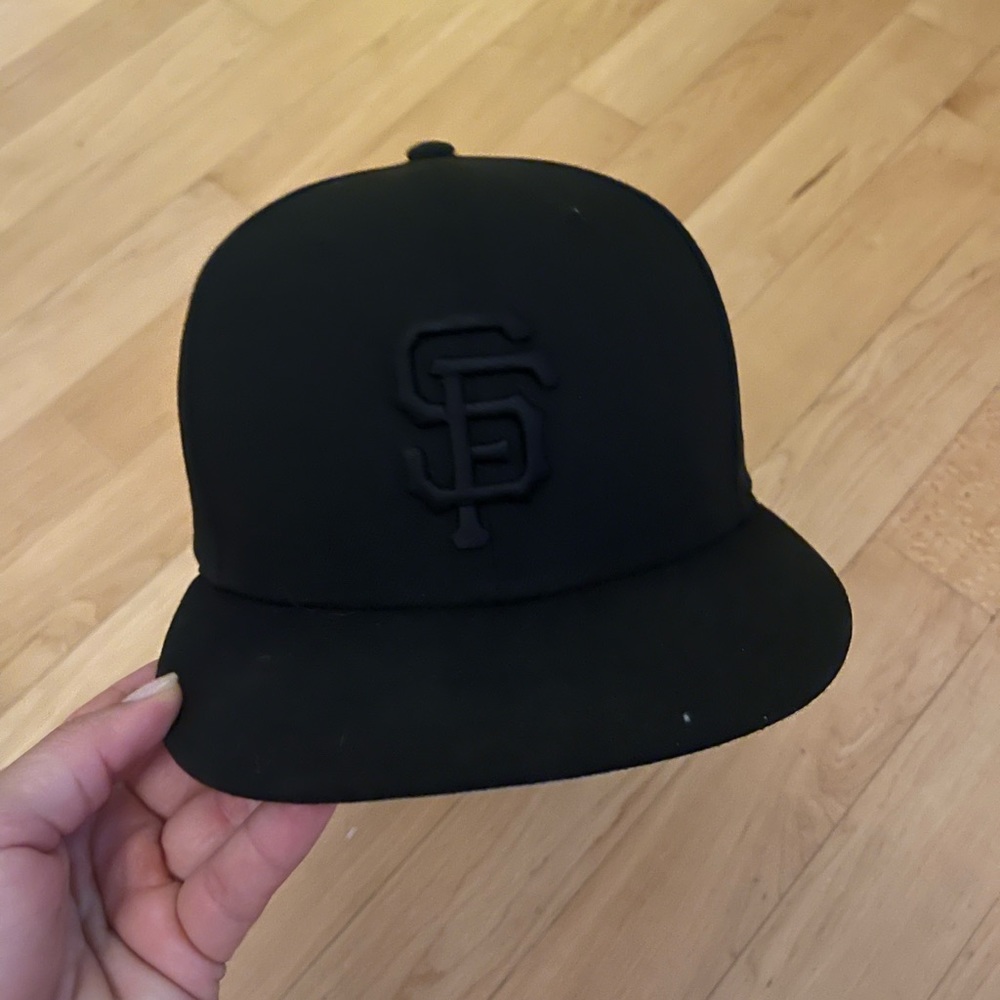 SF Giants black on black hat